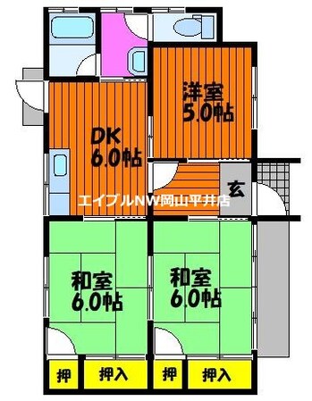 平井７丁目貸家の物件間取画像